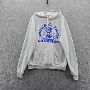 Where Im‎ From Snowball Fight Champion Hoodie Mens Large Gray Sweatshirt NEW